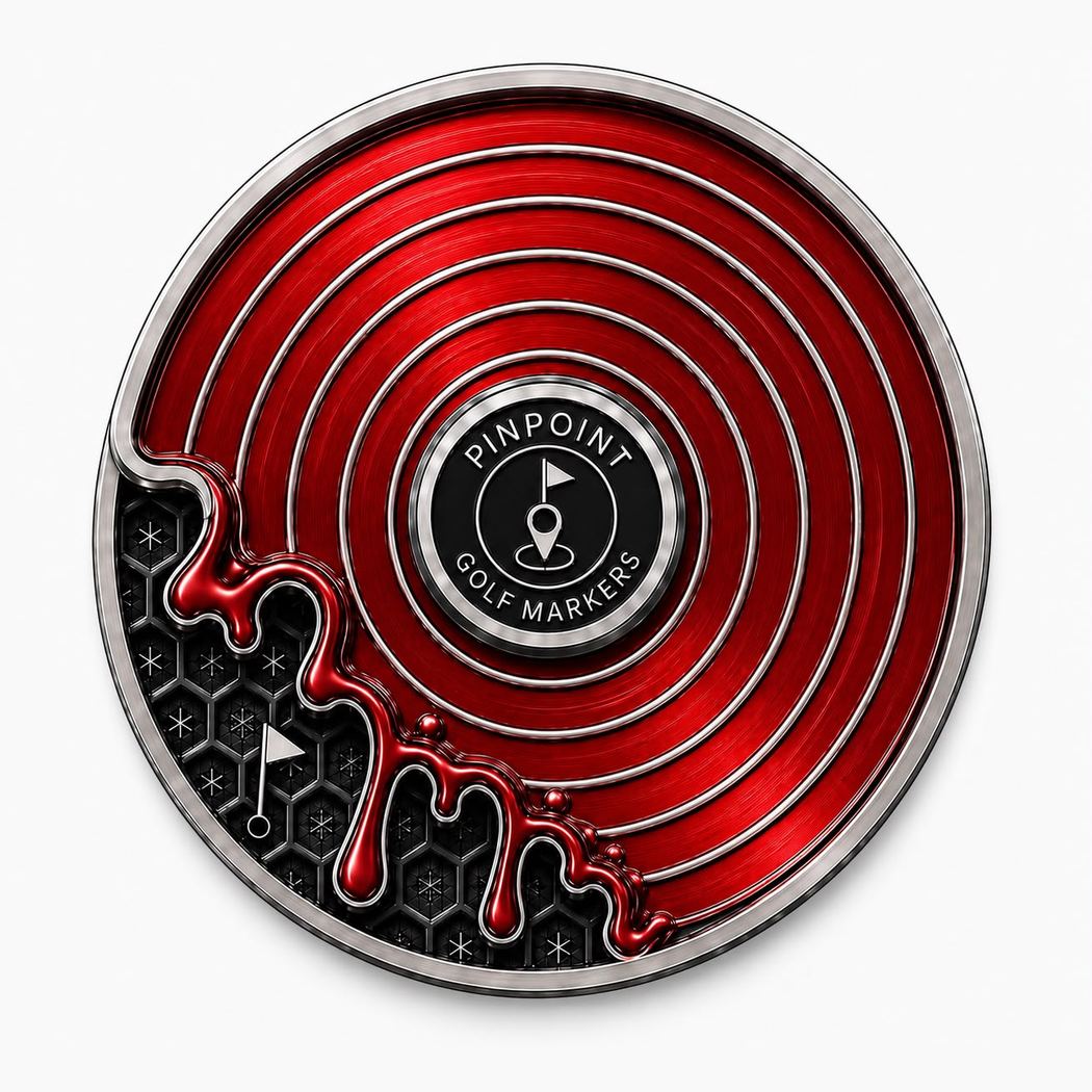 The Birdie Sauce marker in scarlet enamel with a polished steel rim