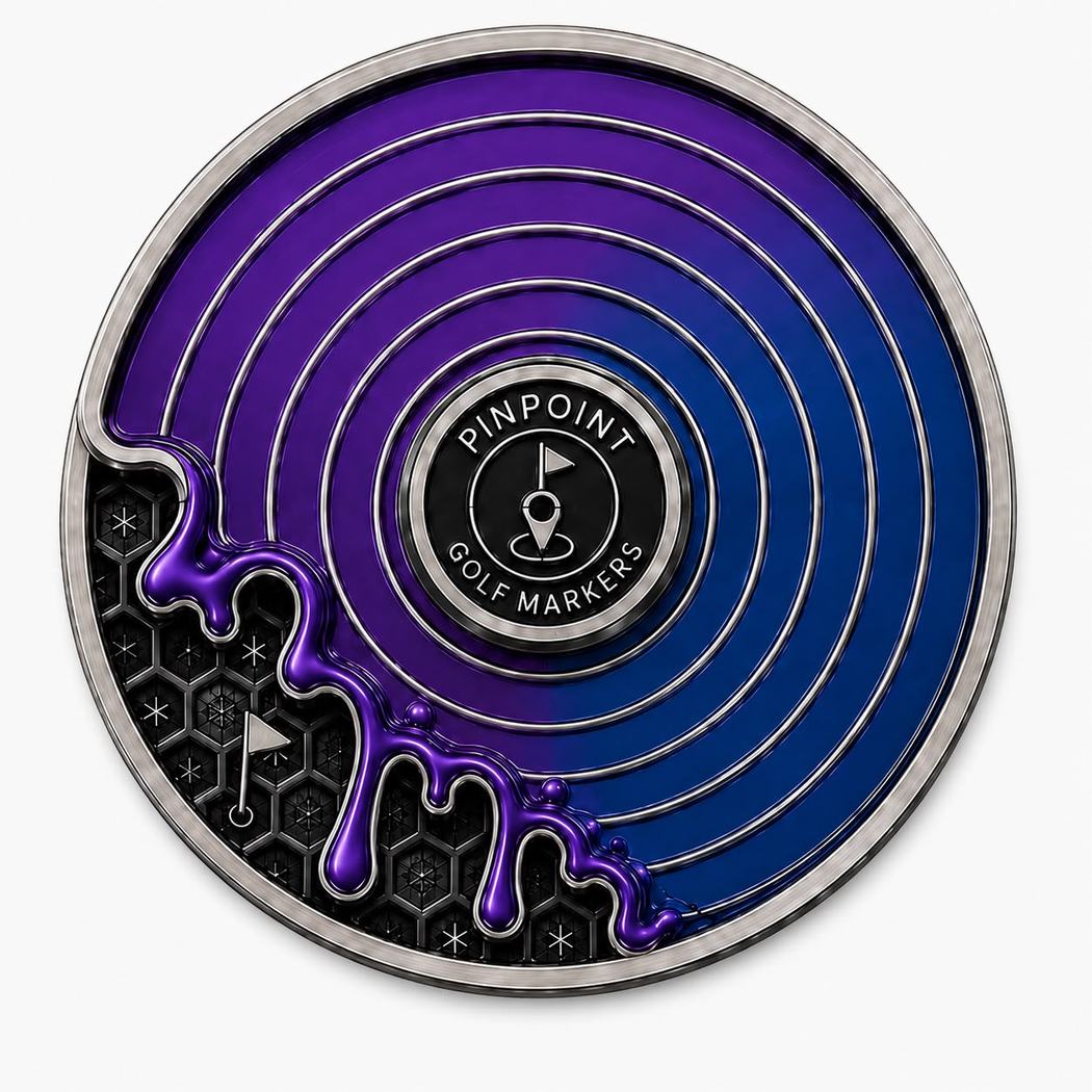 The same Birdie Sauce design finished in violet-to-blue enamel